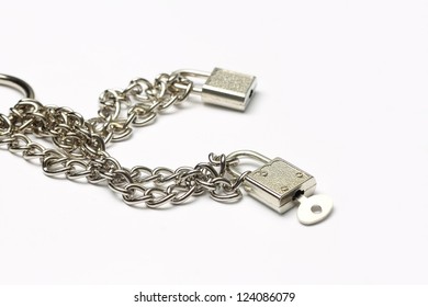 Chains with padlock
