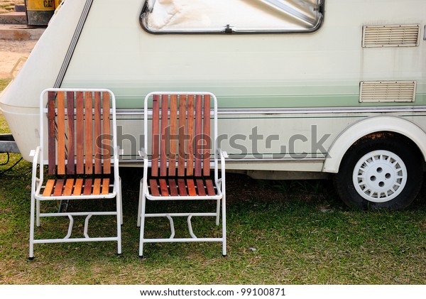 Chair and camping\
car