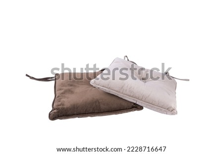 chair cushions isolated on white background