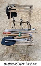 Chair With Farrier Tools