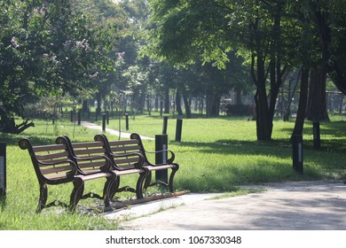 Chair in the park - Shutterstock ID 1067330348