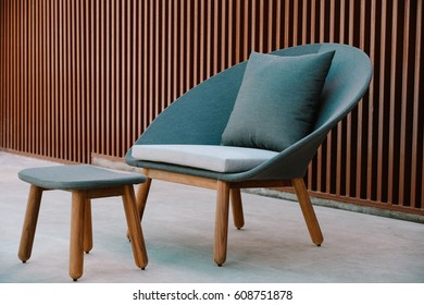 Chair With Pillow And Footrest