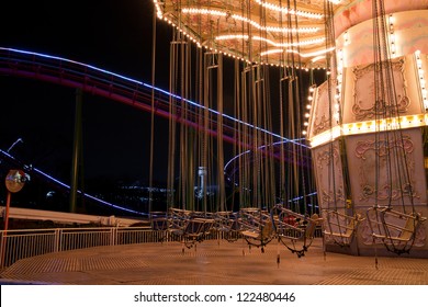 Chair Swing Ride At Night