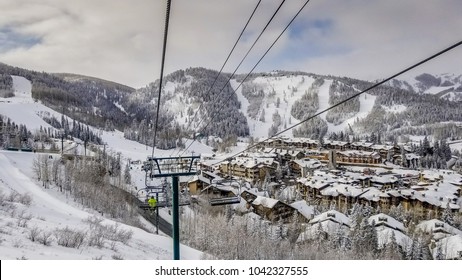 A chairlift at the Deer Valley Resort in Utah