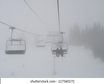 Chairlift On The Slopes In Vail, Colorado