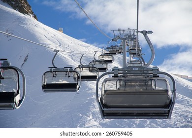 Chairlift In A Ski Resort Krasnaya Polyana. Sochi, Russia