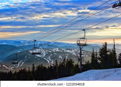 Chairlift At Timberline Lodge