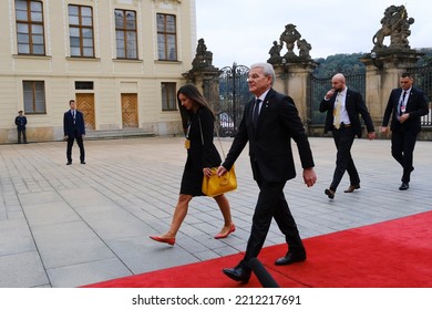 Chairman Of The Presidency Of Bosnia And Herzegovina, Sefik Dzaferovic  Arrives To Attend In A Meeting Of The European Political Community In Prague, Czechia On October 7, 2022.