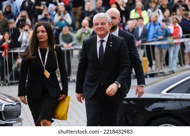 Chairman Of The Presidency Of Bosnia And Herzegovina, Sefik Dzaferovic Arrives To Attend In A Meeting Of The European Political Community In Prague, Czechia On October 6, 2022.