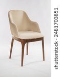 Chairs in different angles isolated on white background .