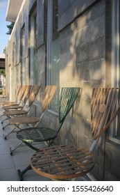 chairs in front of the wall