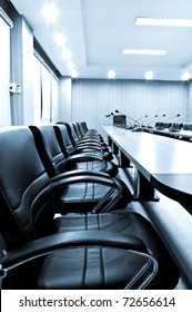 Chairs in Meeting room - blue tone - Shutterstock ID 72656614