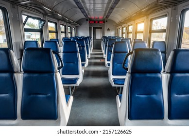 Chairs Seat In Suburban Train Car Interior