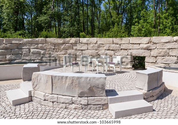 Chairs Table Garden Stock Photo (Edit Now) 103665998