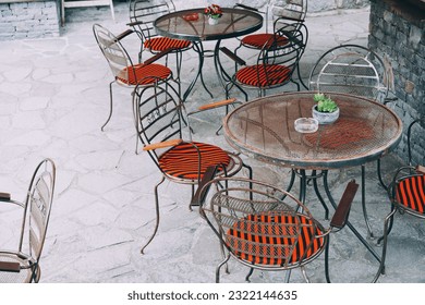 Chairs and table at restaurant