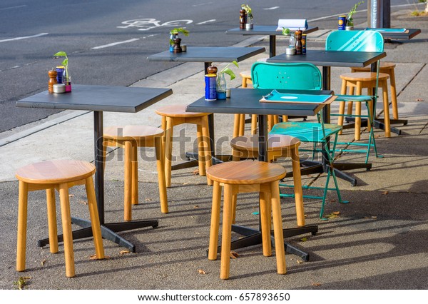 Chairs Tables Outdoor Cafe Northcote Melbourne Stock Photo Edit