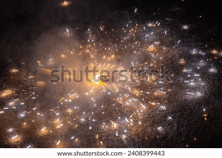 Chakri or firki firecracker which rotates on ground during the festival.