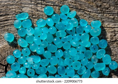 Chalcedony Painted In The Color Of Amazonite. The Trade Name Is Ice Amazonite.