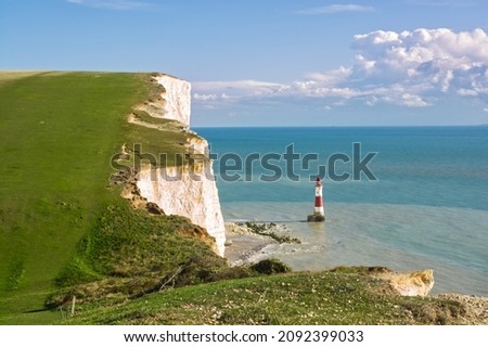 Similar – Image, Stock Photo Chalk cliffs with lighthouse