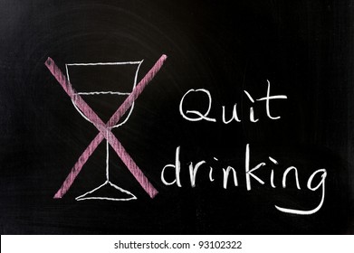 Chalk Drawing - Quit Drinking