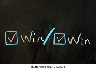 Chalk Drawing - Win Win Concept