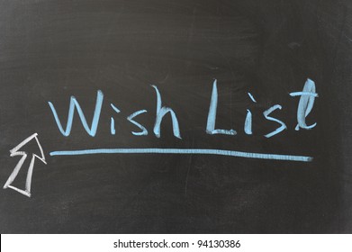 Chalk drawing - Wish list