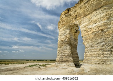 Chalk Formations At Monument Rocks National Natural Landmark In Gove County, Western Kansas