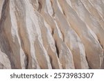 Chalk mining. Limestone quarry. Open-cast mining. Chalk hills. Chalk surface. Natural limestone.