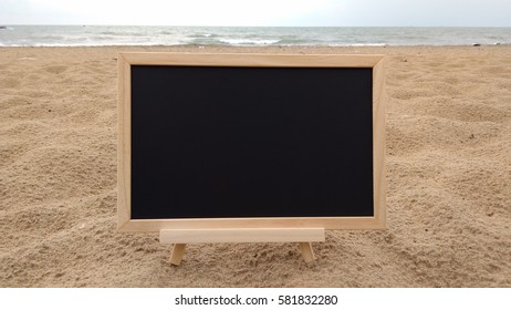 chalkboard at the beach