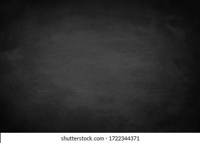 Chalkboard or black board texture abstract background with grunge dirt white chalk rubbed out on blank black billboard wall, copy space, element can use for wallpaper education communication backdrop - Shutterstock ID 1722344371
