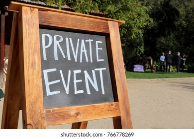 Chalkboard Private Event Sign 