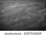 Chalkboard Wall Texture. A black or dark gray chalkboard surface with a slightly rough texture, often with faint chalk smudges, used for educational or creative designs