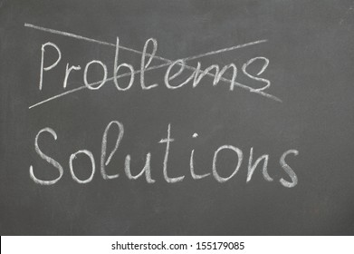 Chalkboard Words Problems Solutions Stock Photo 155179085 | Shutterstock