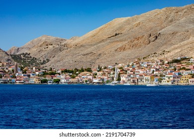 Chalki Town Center On Chalki Island, Dodecanese Islands	