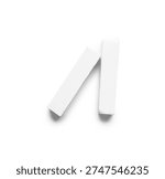 Chalks isolated on white background