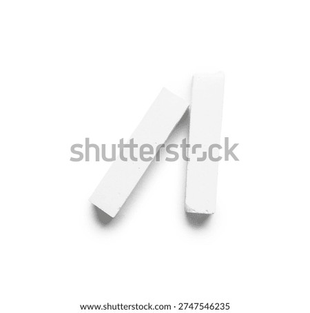Chalks isolated on white background