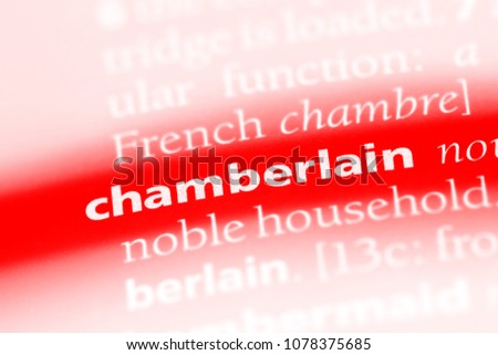 chamberlain word in a dictionary. chamberlain concept