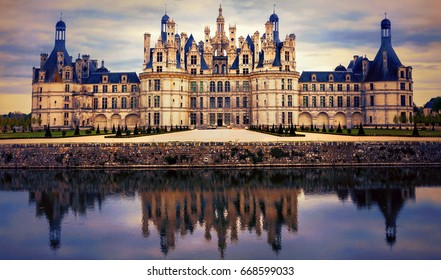 Chambord Castle - Greatest Masterpiece Of Renaissance Architecture. France. Loire Valley