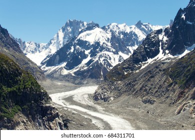 Chamonix Glacier At Mont Blanc In France