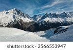 Chamonix Mountain Range. Found in the Chamonix Valley, located within the French Alps, near Geneva. Photo taken while skiing in March 2024