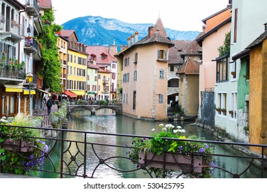 Chamonix Village Arve River, France