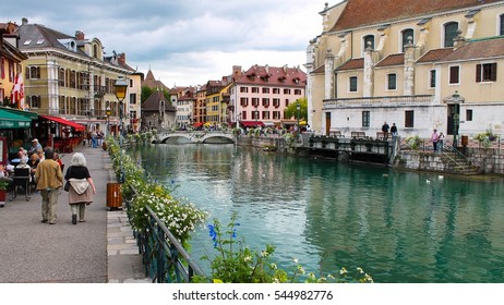 Chamonix Village Arve River, France