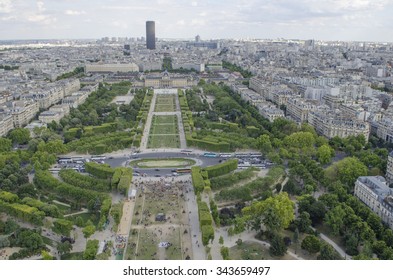 Champ De Mars/  Field Of Mars - Eiffel Tower Top View