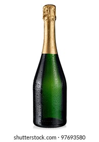 Champagne Bottle With Drops