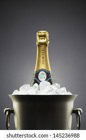 Champagne Bottle In Ice Bucket