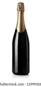 Champagne Bottle Isolated On A White Background