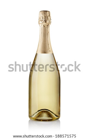 champagne bottle. isolated on white background