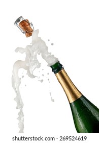 Champagne Bottle Opening Splash, Close Up