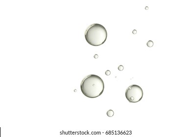 Champagne bubbles isolated over a blurred background