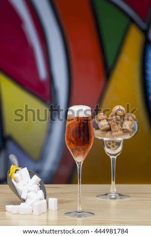 Champagne in a cocktail